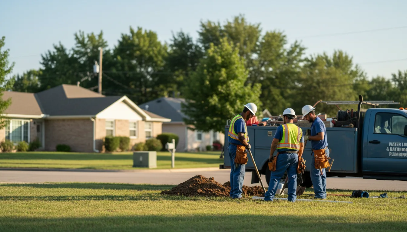 Residential water line and bathroom plumbing service in Winslow, IN